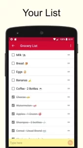 Shopping List - Simple & Easy