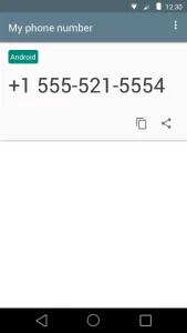 My phone number
