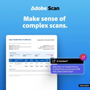 Adobe Scan AI PDF Scanner, OCR