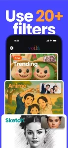 Voila AI Artist Cartoon Filter
